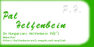 pal helfenbein business card